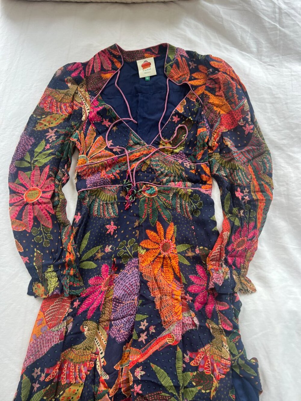 Farm Rio Floral Midi Dress | XS - Picture 6 of 6